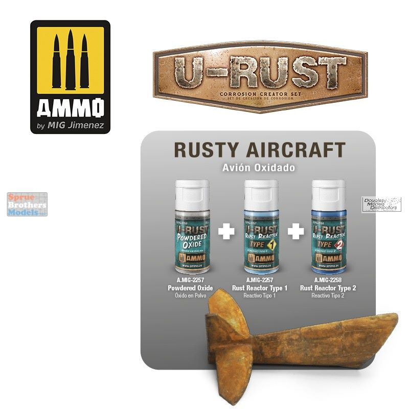 AMM7460 AMMO by Mig U-Rust Corrosion Creator Set - Sprue Brothers
