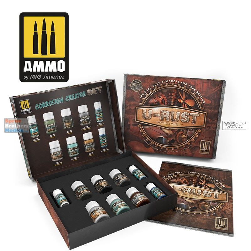 AMM7460 AMMO by Mig U-Rust Corrosion Creator Set - Sprue Brothers