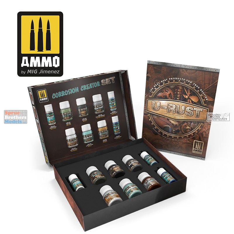 AMM7460 AMMO by Mig U-Rust Corrosion Creator Set - Sprue Brothers