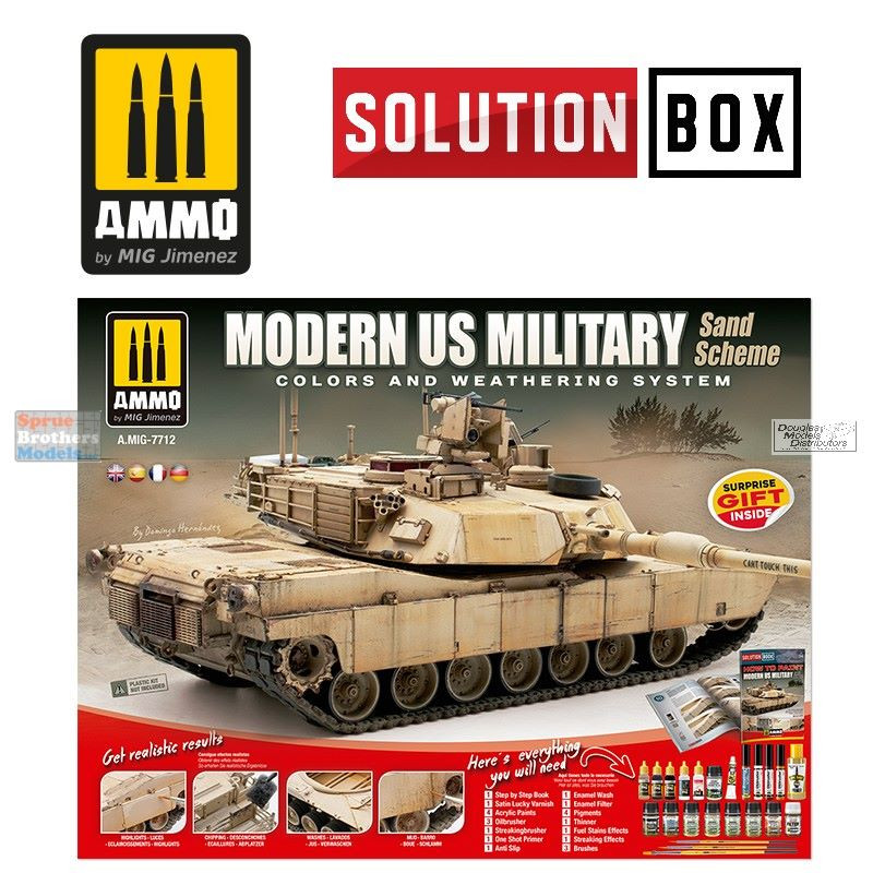 AMM7712 AMMO by Mig Solutions Box - Modern US Military Colors and