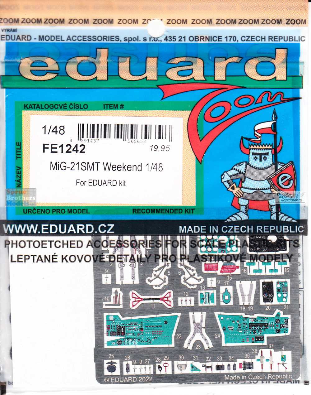 Eduard 1/48 Weekend Kit – MiG-21SMT – Maquette Avion à échelle, Détaillée, Dès 14 Ans