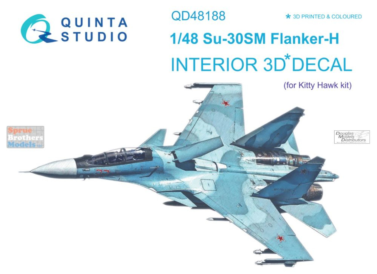 QTSQD48188 1:48 Quinta Studio Interior 3D Decal - Su-30SM Flanker