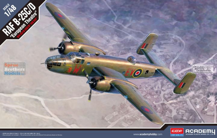 ACA12339 1:48 Academy B-25C B-25D Mitchell 'European Theatre