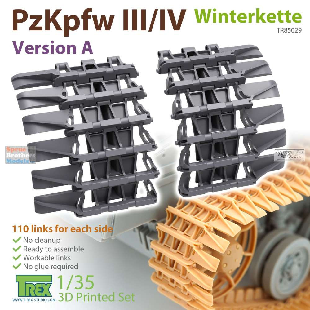 TRXTR85029 1:35 TRex - Panzer Pz.Kpfw III/IV Tracks Winterkette