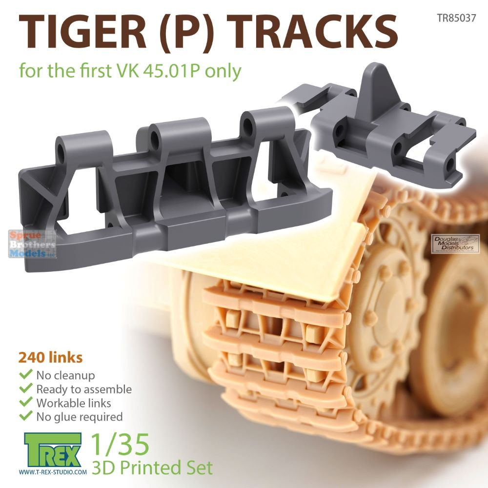 東方Project B1タペストリー　T-RAy PIN-WHEEL TRXTR85037 1:35 TRex - Tiger (P) Tracks for first VK 45.01P Only