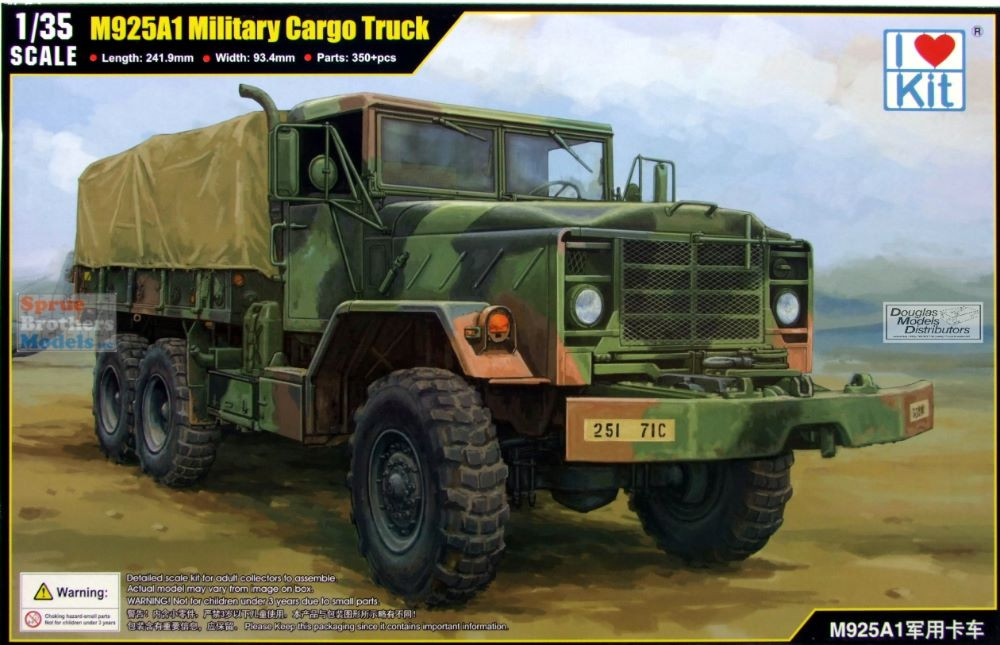 アイラブキット1/35スケール　M925A1 軍用貨物トラック ILK63515 1:35 I Love Kit M925A1 Military Cargo Truck - Sprue