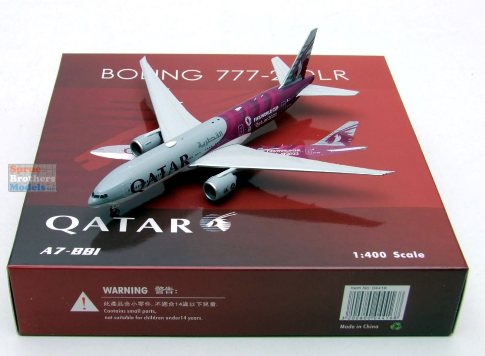 PHX04416 1:400 Phoenix Model Qatar Airways B777-200LR Reg #A7-BBI