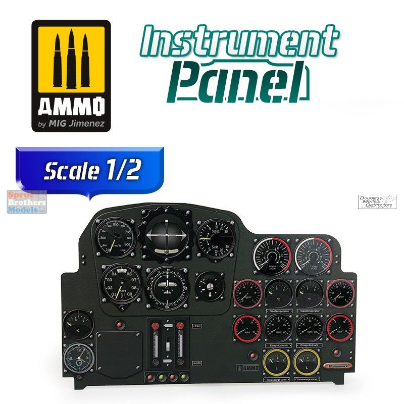 AMM8287 1:2 AMMO by Mig Instrument Panel - Me262A-1 - Sprue