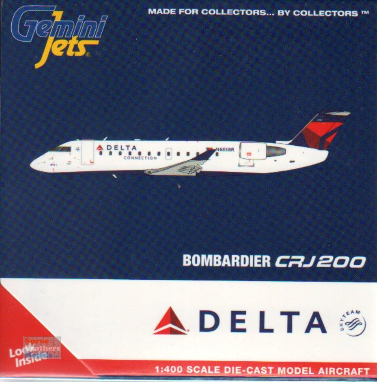 GEMGJ2034 1:400 Gemini Jets Delta Connection CRJ-200 Reg #N685BR  (pre-painted/pre-built)