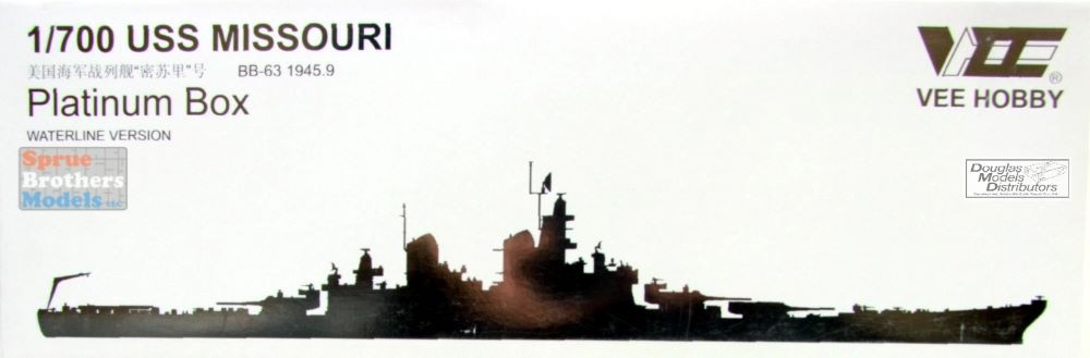 VEEP57003P 1:700 Vee Hobby USS Missouri BB-63 1945 PLATINUM
