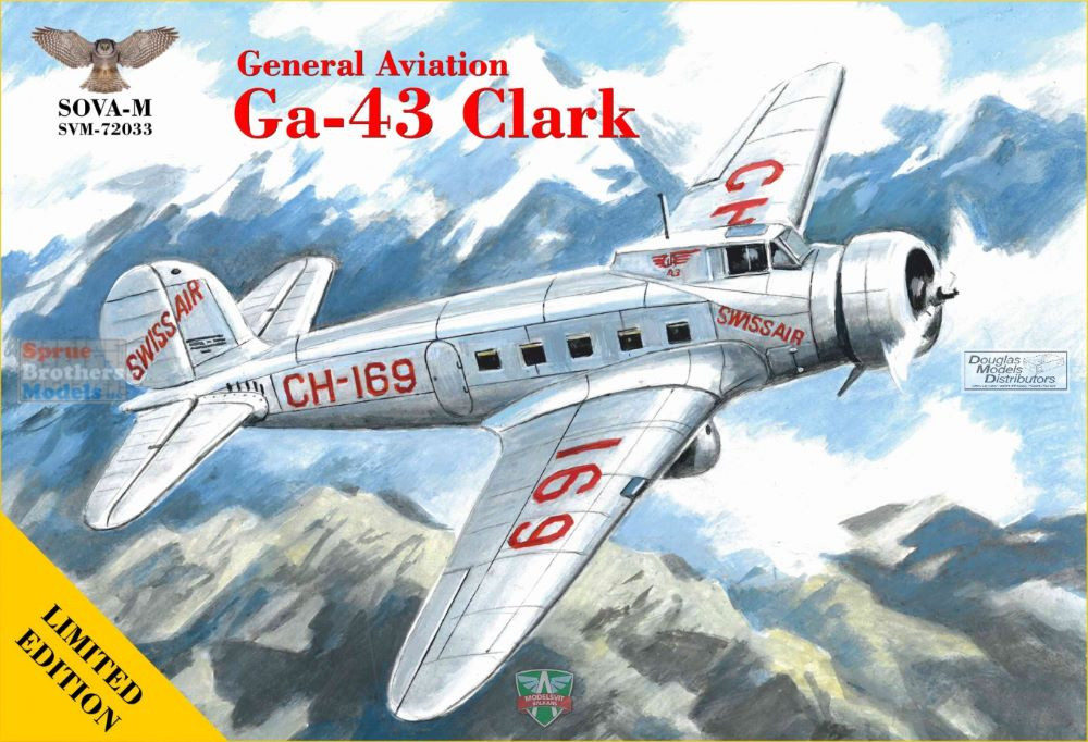 SOVA-M 1/72 Ga-43 Clark 限定版 航空機プラモデル MDVSV72033 1:72 Modelsvit SOVA-M Ga-43 Clark 'Swiss Air' - Sprue