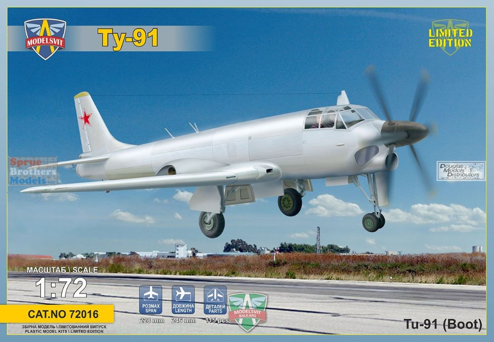 MODELSVIT 1/72 Tu-91 Boot 爆撃機 72016 MDV72016 1:72 Modelsvit Tu-91 Boot - Sprue Brothers Models LLC