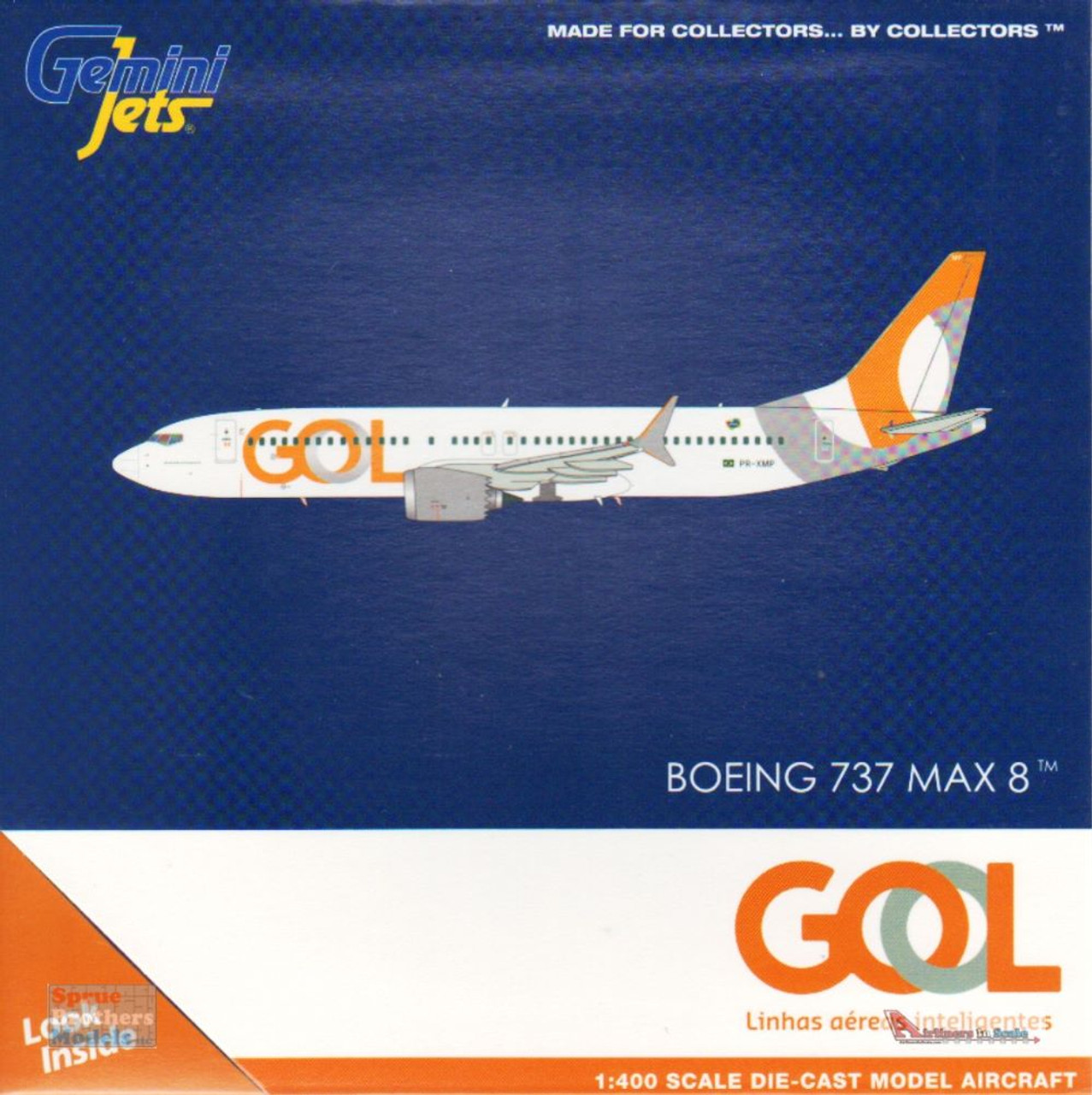 GEMGJ2010 1:400 Gemini Jets GOL B737 Max 8 Reg #PR-XMP  (pre-painted/pre-built)