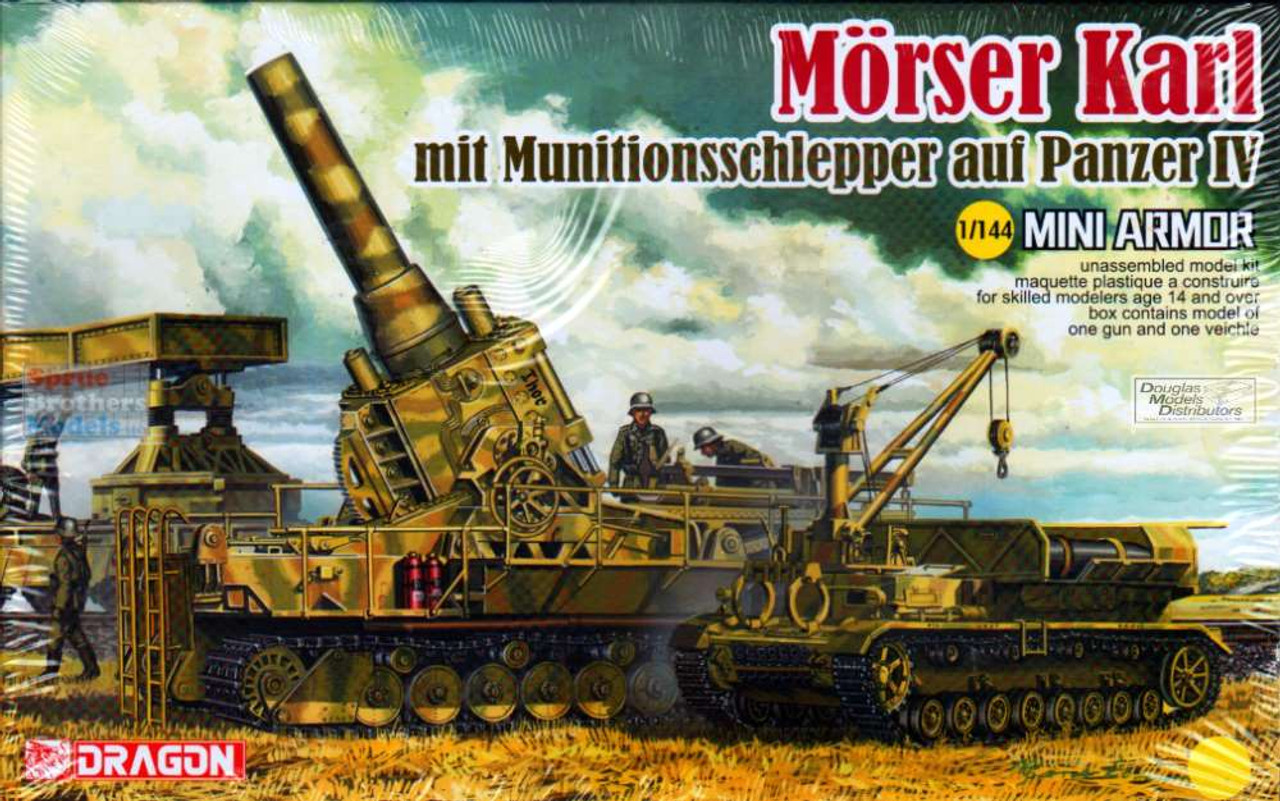 DML14135 1:144 Dragon Morser Karl mit Munitionsschlepper auf Panzer IV