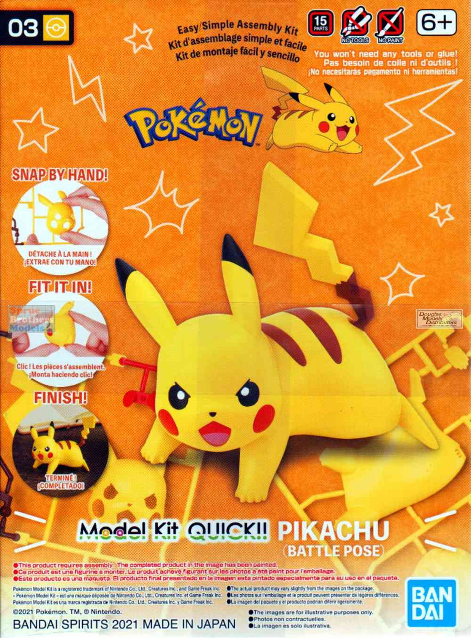 BANDAI ORIGINAL POKEMON Assembly Action Figurals Brinquedos Model Joining  Together