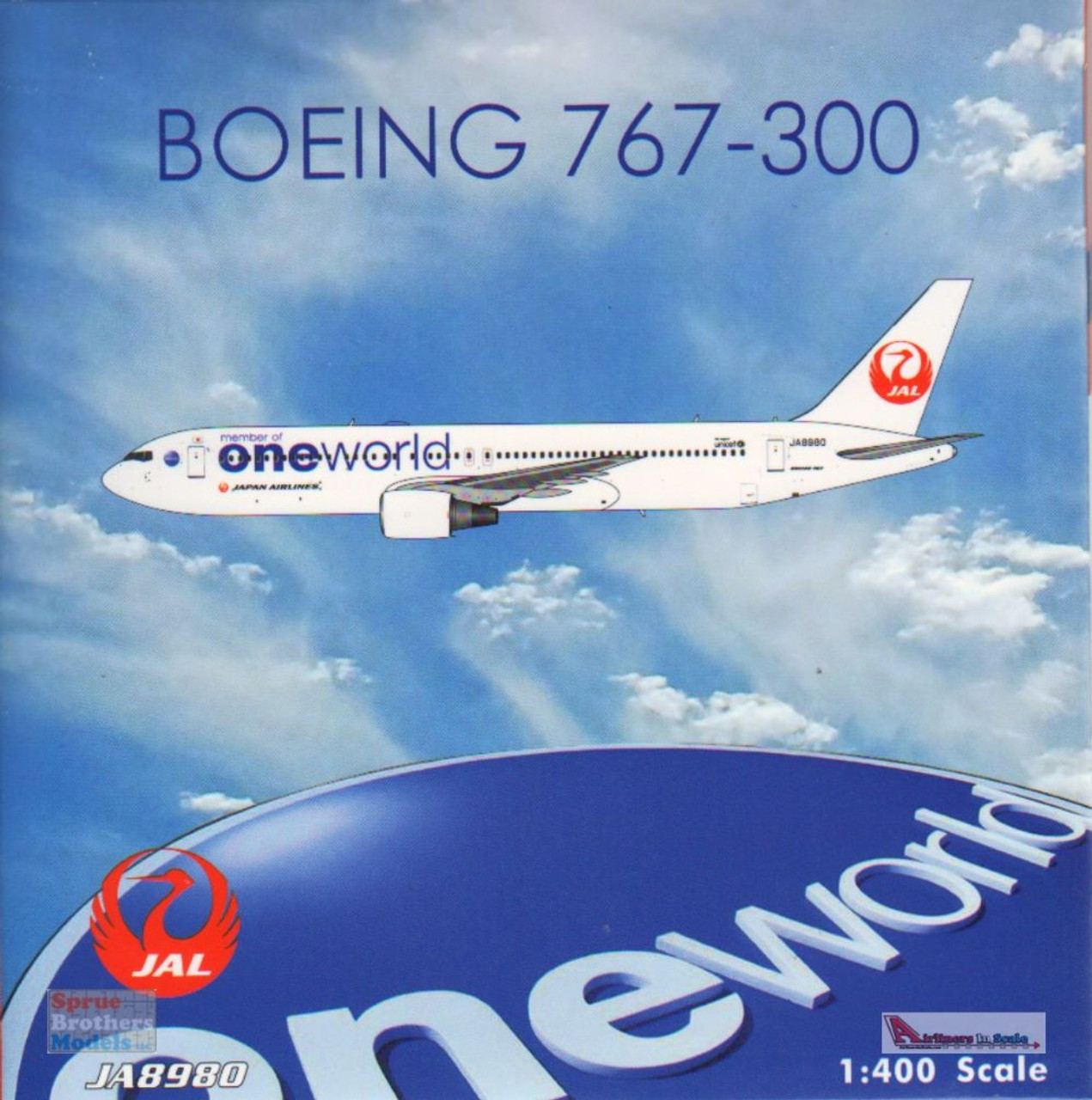 PHX04432 1:400 Phoenix Model Boeing 767-300 Reg #JA8980 'One World'  (pre-painted/pre-built)