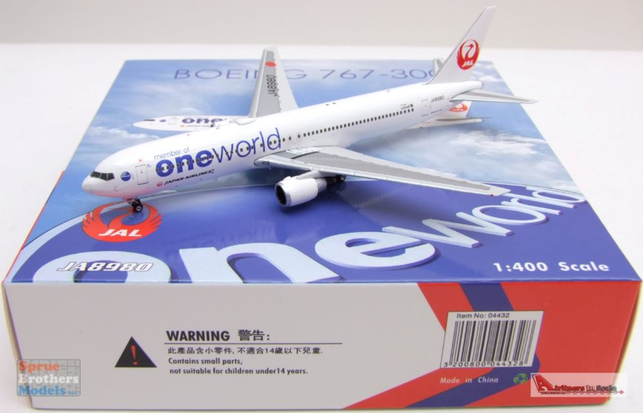 PHX04432 1:400 Phoenix Model Boeing 767-300 Reg #JA8980 'One World'  (pre-painted/pre-built)