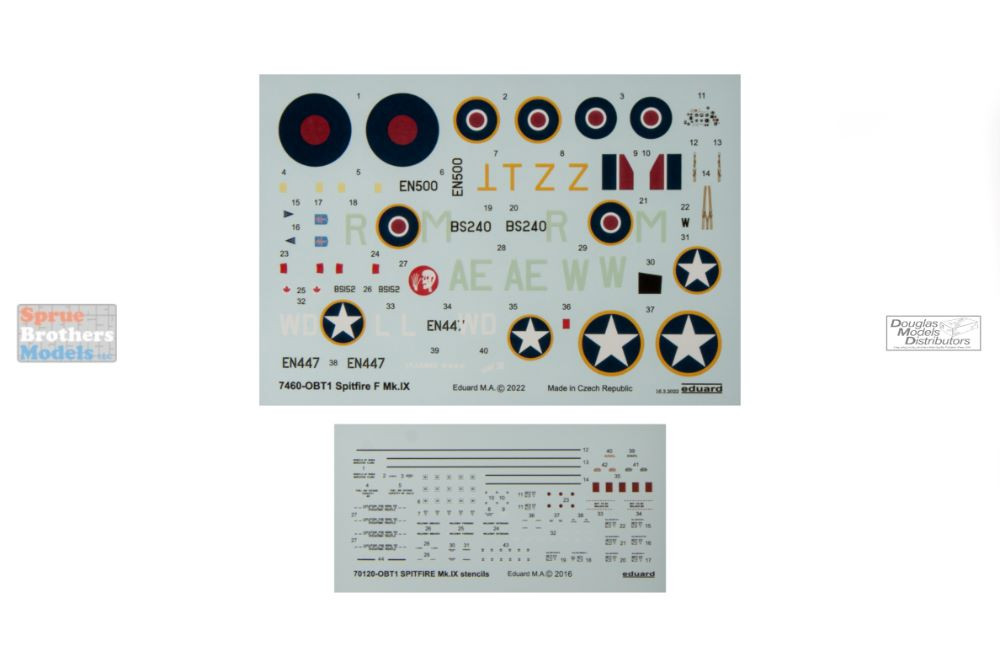 EDU07460 1:72 Eduard Spitfire F Mk.IX Weekend Edition - Sprue