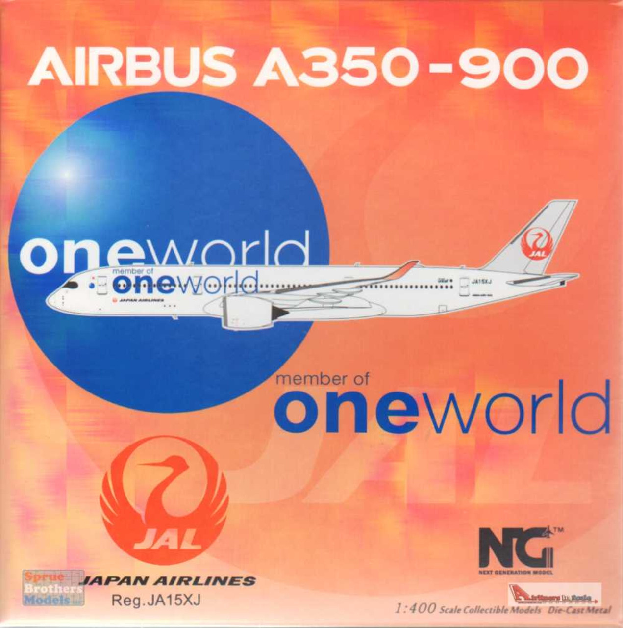 新品@日本航空A350-900 one world特別塗装1/400ジェット - 模型 