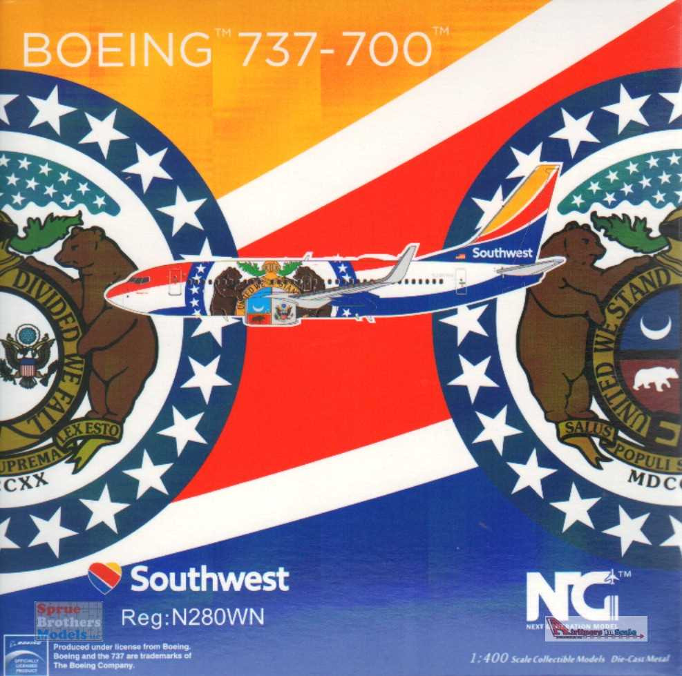 NGM77015 1:400 NG Model Southwest Airlines B737-700(W) Reg #N280WN