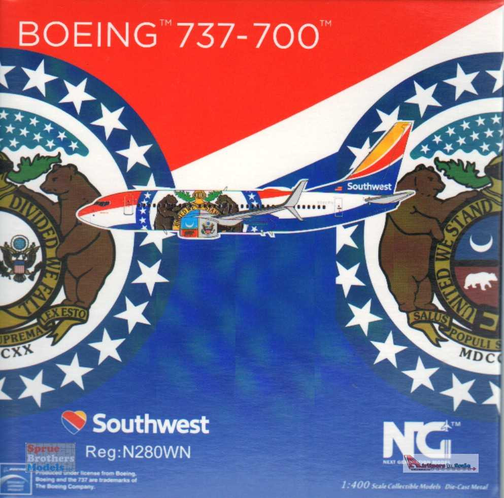NGM77016 1:400 NG Model Southwest Airlines B737-700(S) Reg #N280WN