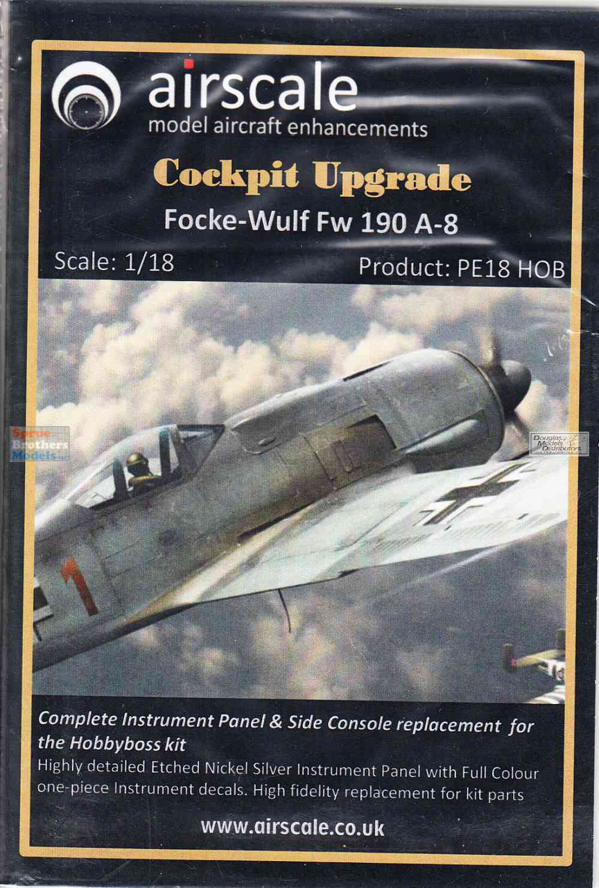 ASCPE18HOB 1:18 Airscale Fw190A-8 Cockpit Upgrade Set (HBS kit