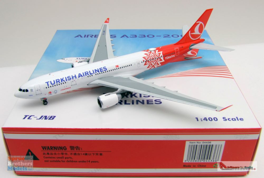 PHX04436 1:400 Phoenix Model Turkish Airlines Airbus A330-200 Reg