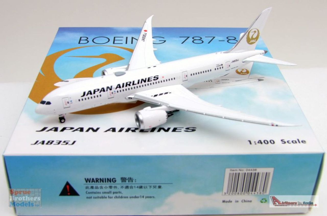 PHX04438 1:400 Phoenix Model Japan Airlines Boeing 787-8 Reg #JA835J  'Tsurumaru' (pre-painted/pre-built)