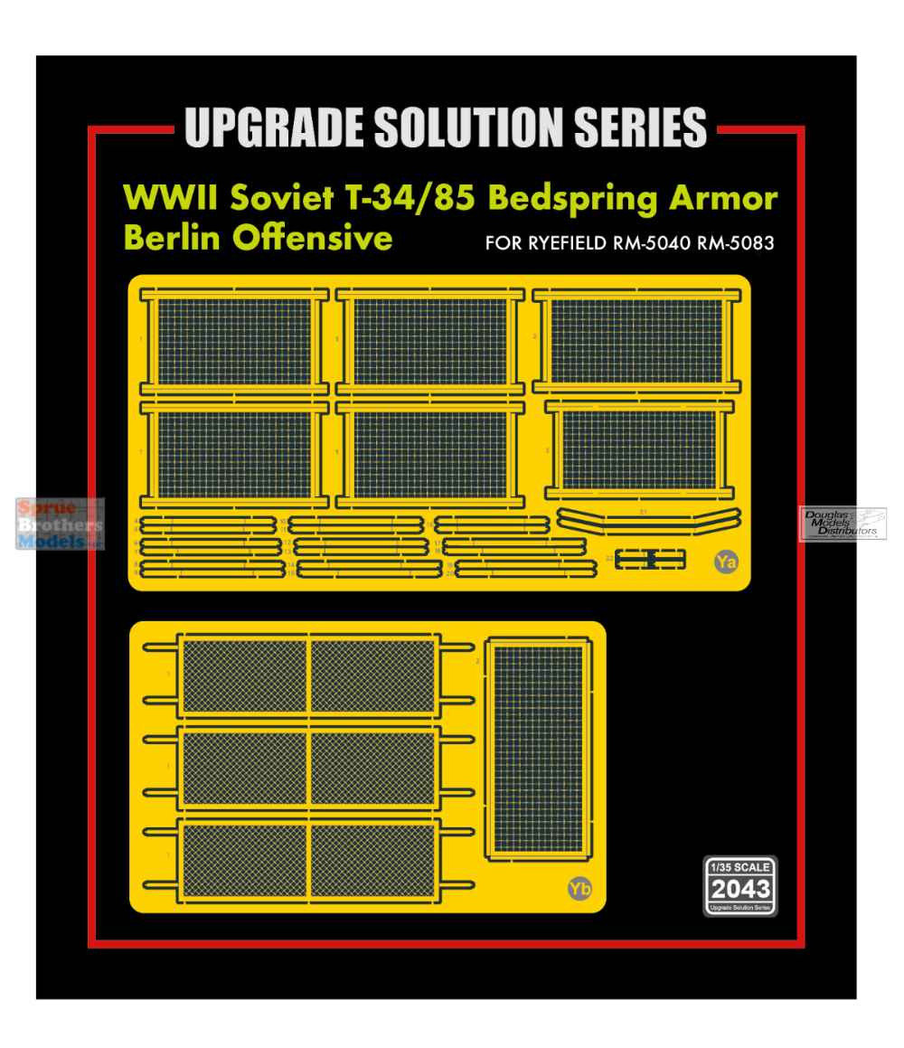 RFMRM2043 1:35 Rye Field Model T-34/85 Bedspring Armor Berlin