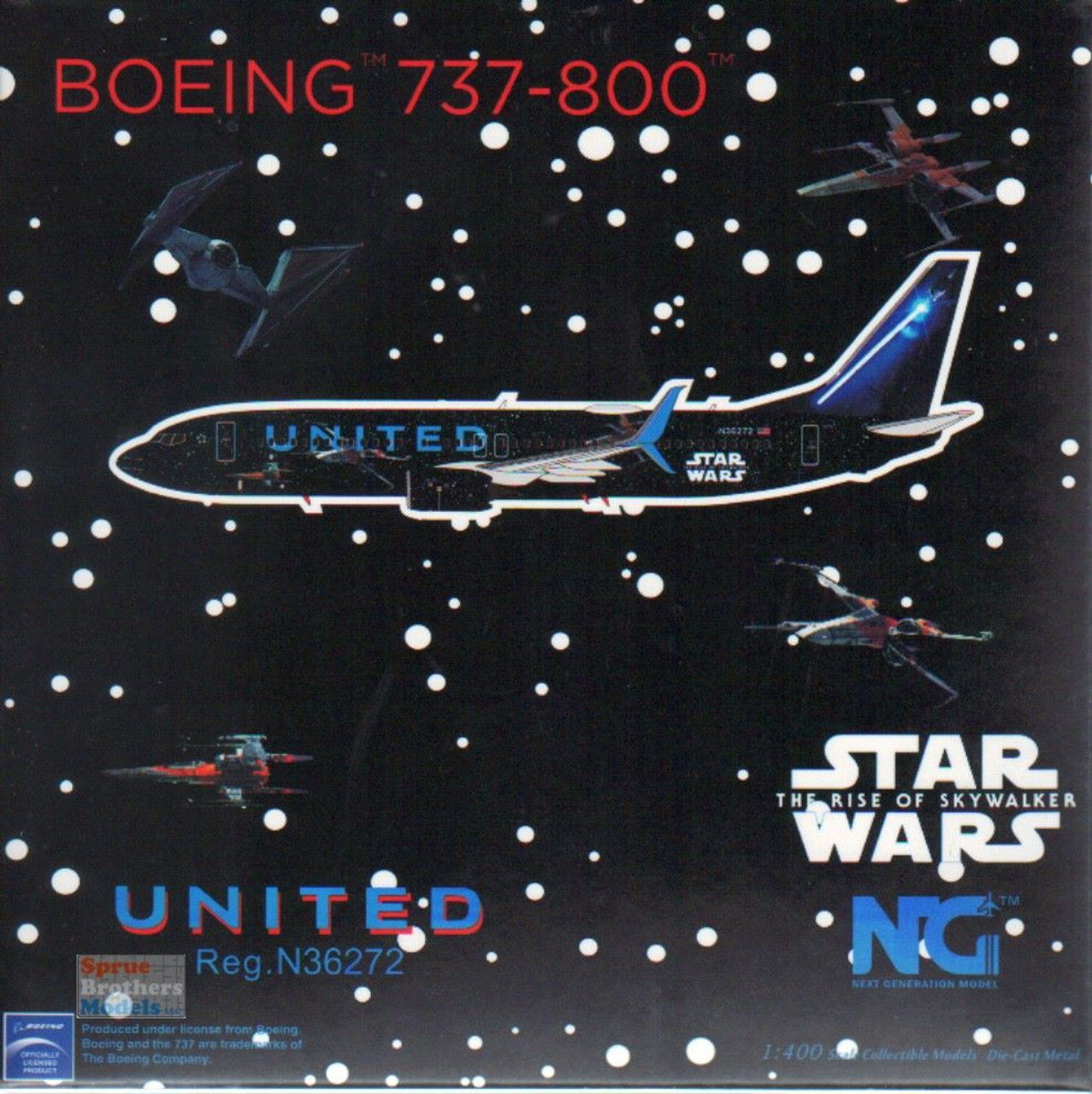 NGM58133 1:400 NG Model United Airlines B737-800(W) Reg #N36272