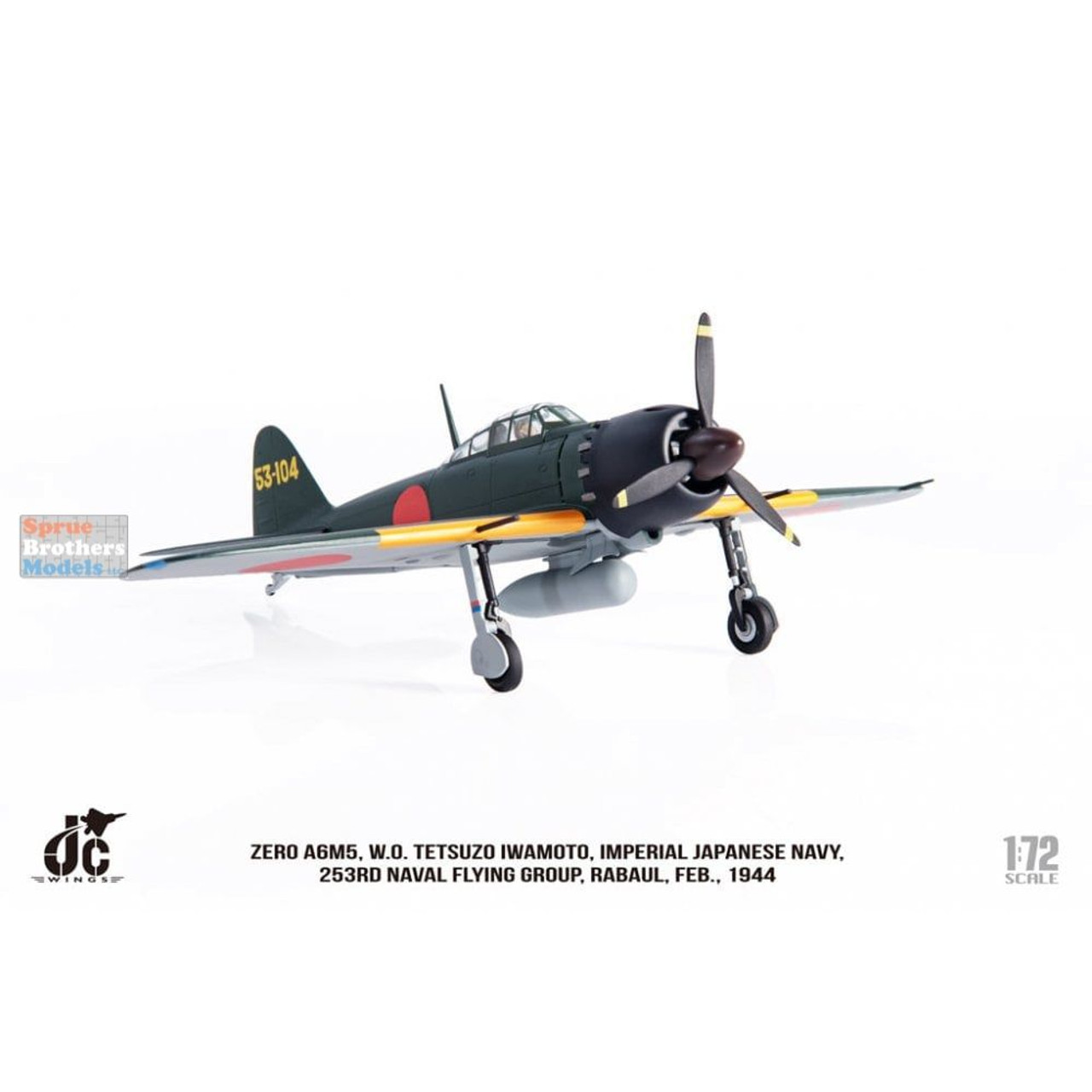 JCW72ZERO001 1:72 JC Wings Military A6M5 Zero 253rd Naval Flying Group 1944  WO Tetsuzo Iwamoto (pre-painted/pre-built)