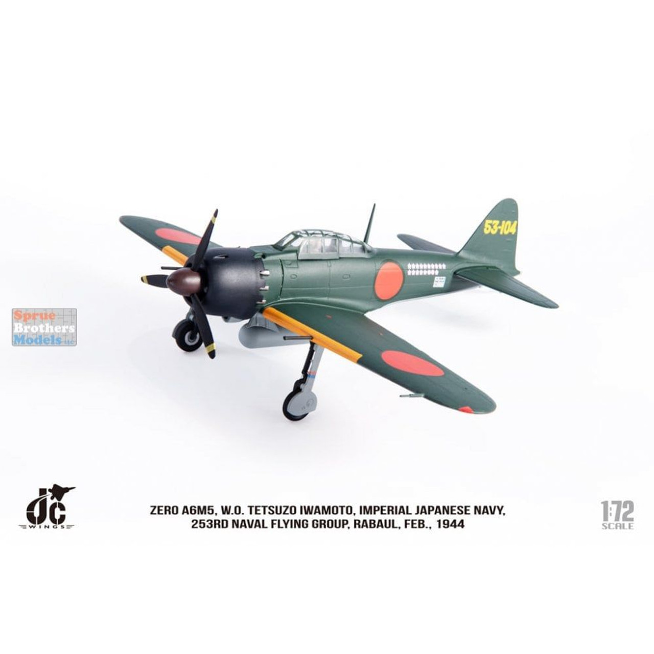 JCW72ZERO001 1:72 JC Wings Military A6M5 Zero 253rd Naval Flying Group 1944  WO Tetsuzo Iwamoto (pre-painted/pre-built)