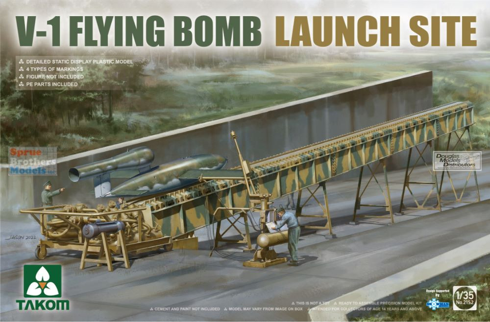 TAK02152 1:35 Takom V-1 Flying Bomb Launch Site - Sprue Brothers