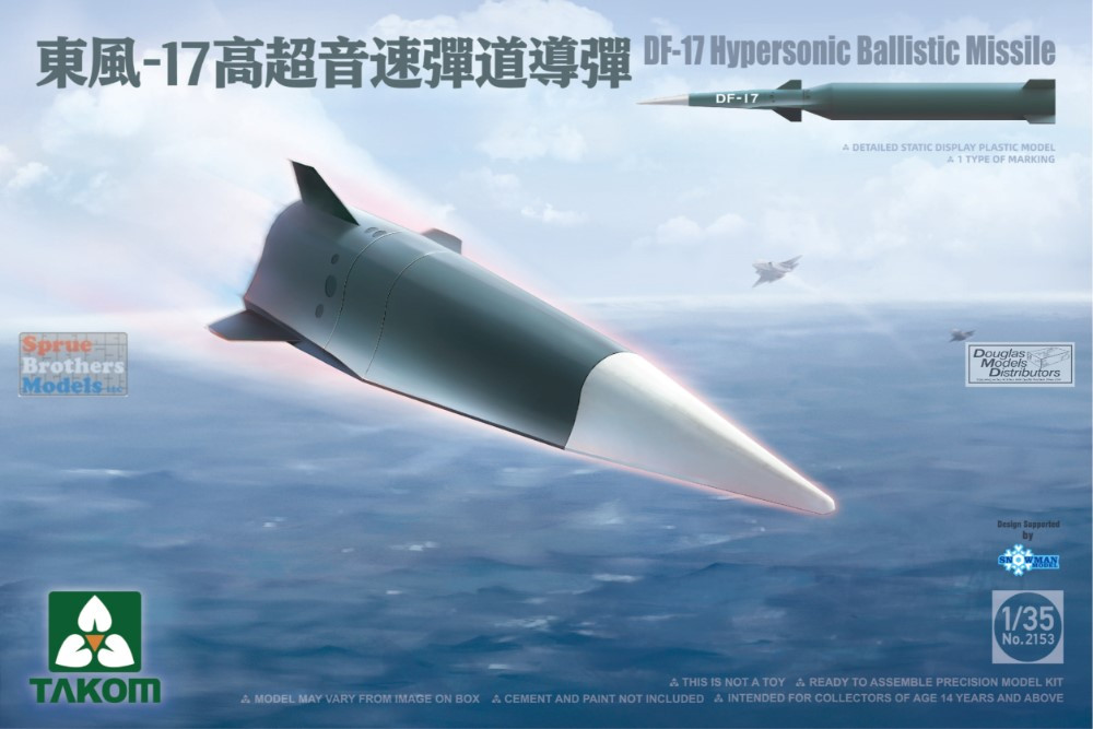 北ミサイル TAK02153 1:35 Takom DF-17 Hypersonic Ballistic Missile