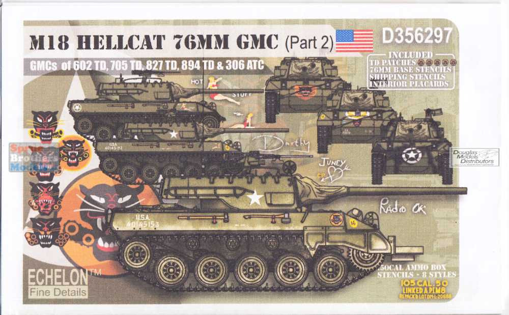ECH356297 1:35 Echelon M18 Hellcat 76mm GMC Part 2 - Sprue 