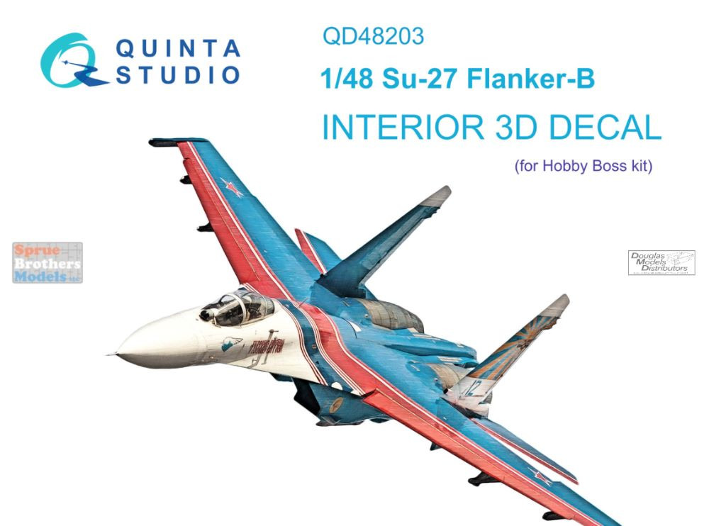 QTSQD48203 1:48 Quinta Studio Interior 3D Decal - Su-27 Flanker B