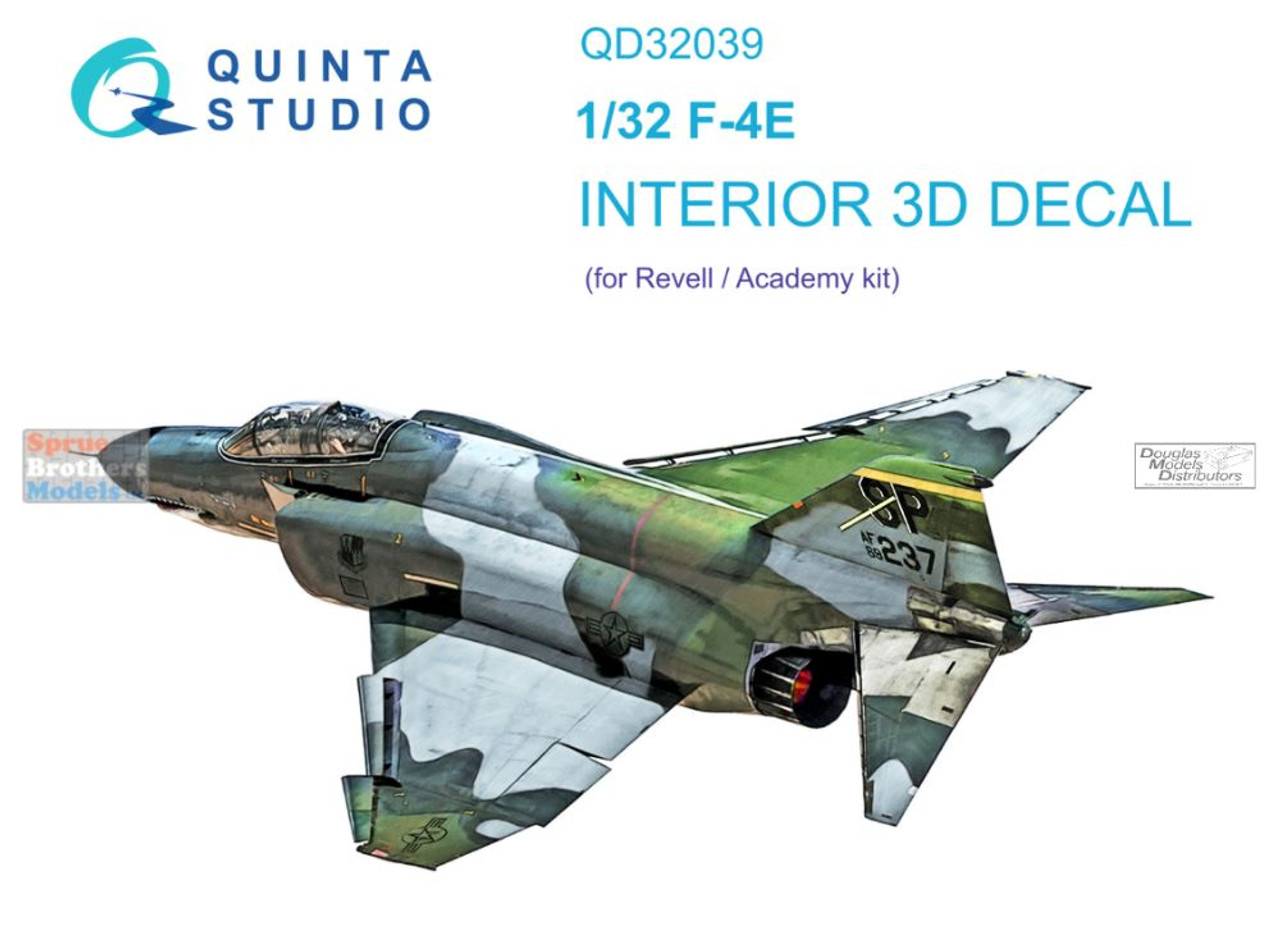 QTSQD32039 1:32 Quinta Studio Interior 3D Decal - F-4E Phantom II (ACA/REV  kit)