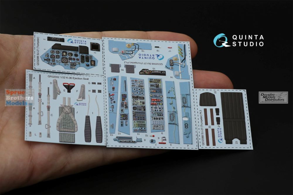 QTSQD32088 1:32 Quinta Studio Interior 3D Decal - Su-27 Flanker B