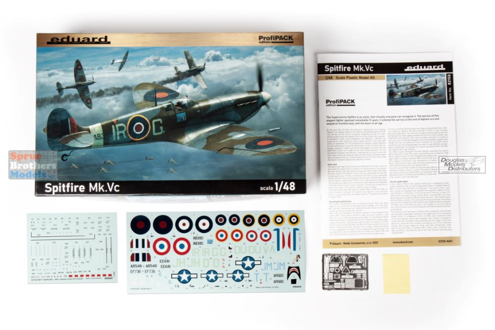 軽量！初中級向け！操作性◎k2 spitfire 148cm バインセット EDU82158 1:48 Eduard Spitfire Mk.Vc ProfiPACK - Sprue Brothers