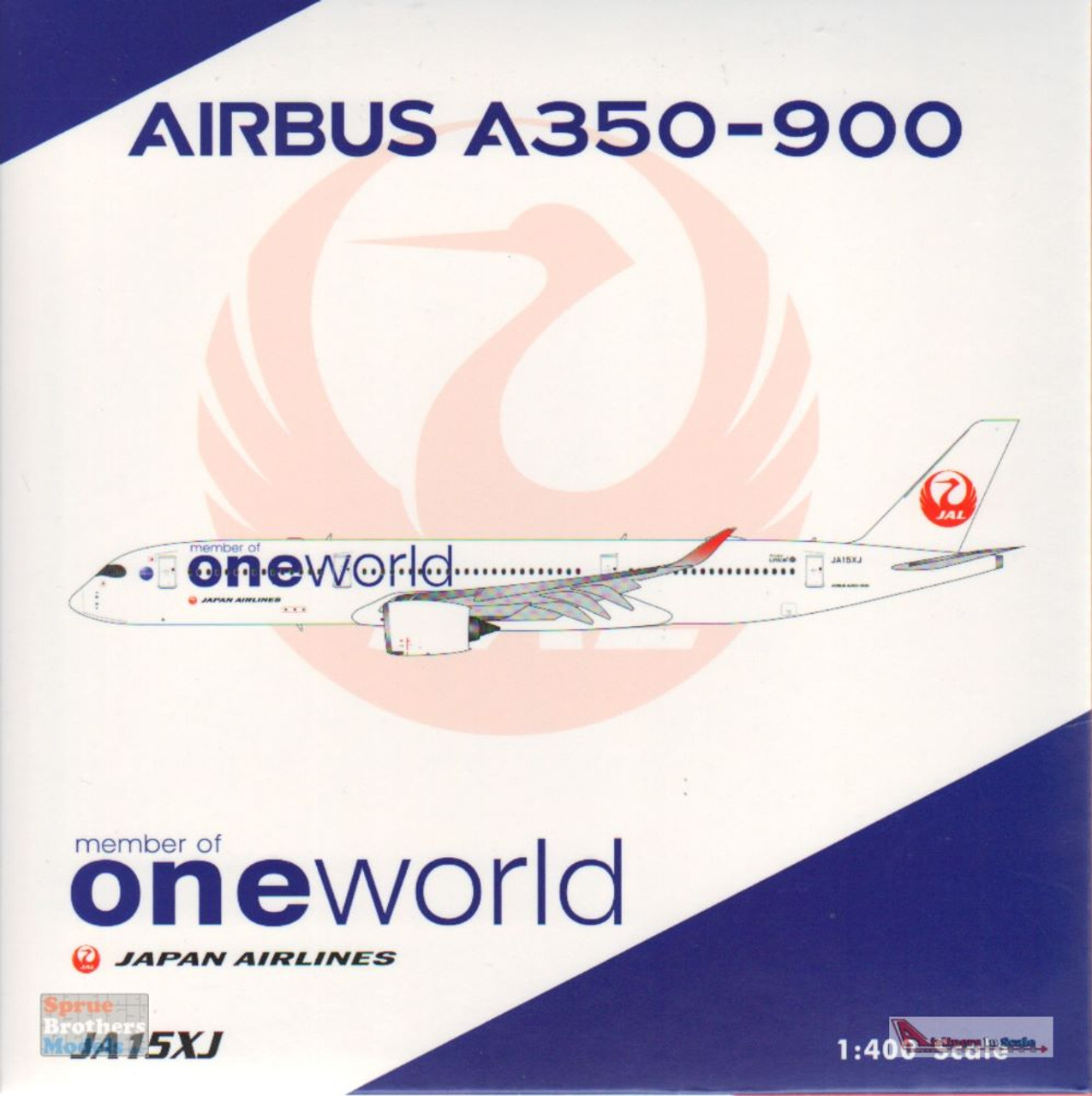 PHX04456 1:400 Phoenix Model Japan Airlines Airbus A350-900(W) Reg #JA15XJ  'OneWorld' (pre-painted/pre-built)