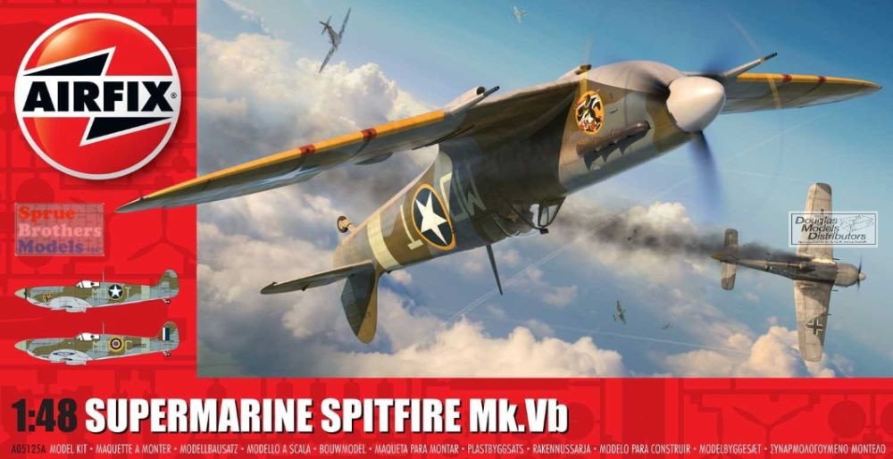 AFX05125A 1:48 Airfix Spitfire Mk.Vb - Sprue Brothers Models LLC