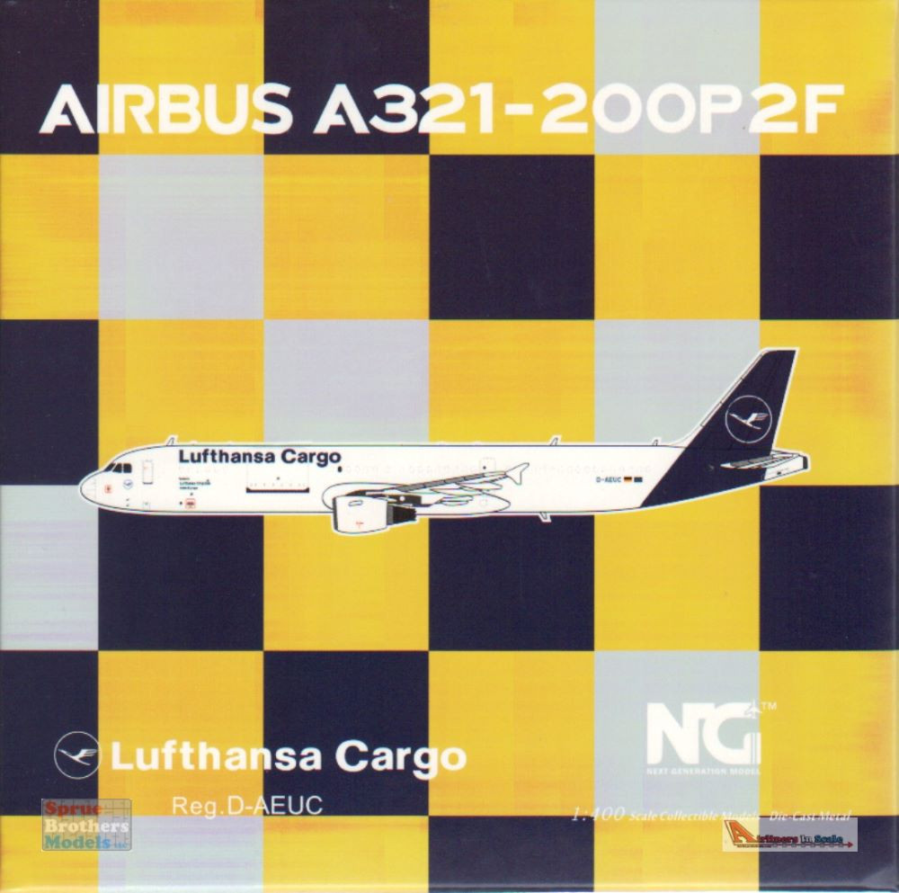 NGM13038 1:400 NG Model Lufthansa Cargo Airbus A321-200P2F Reg #D