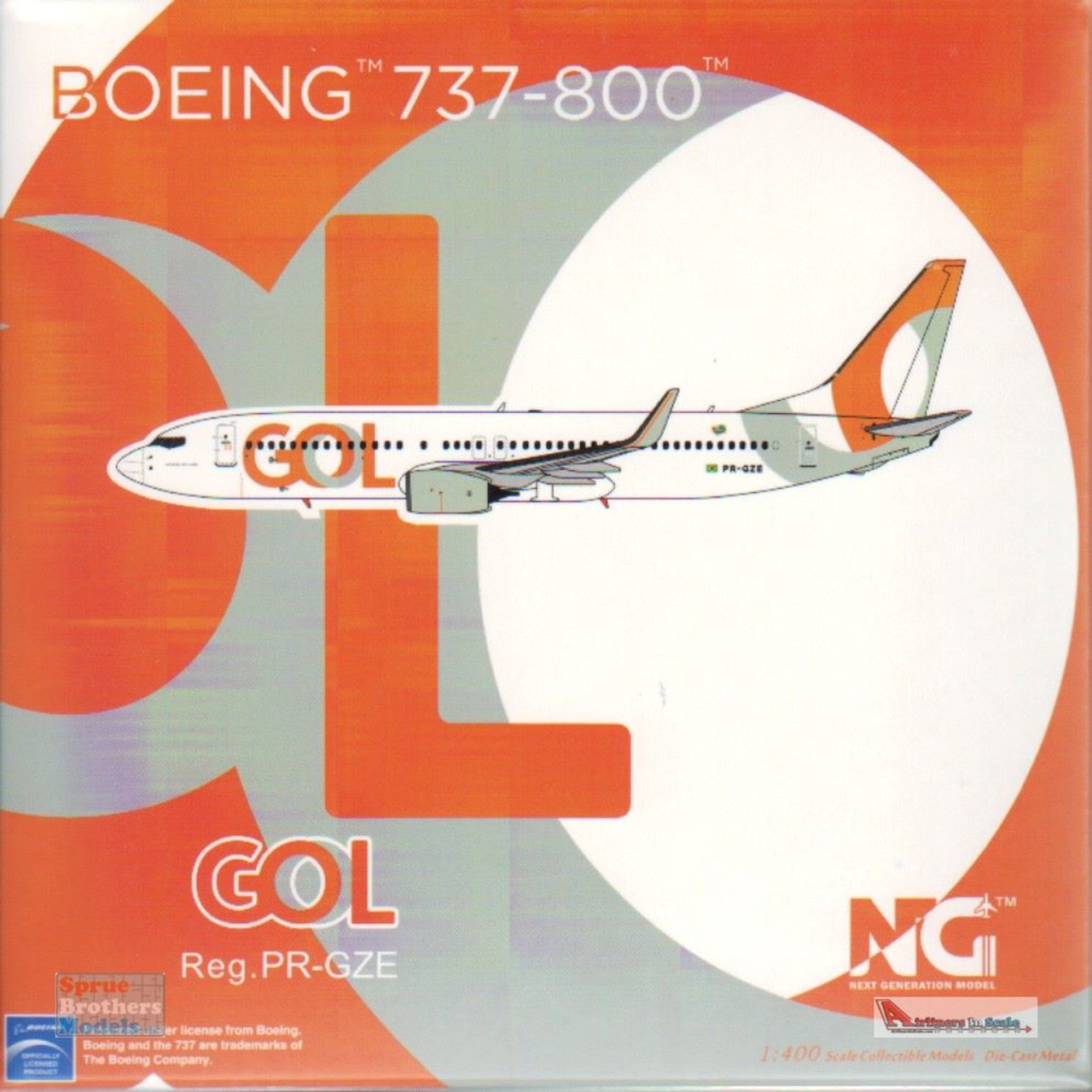 NGM58137 1:400 NG Model GOL Linhas Aereas B737-800 Reg #PR-GZE