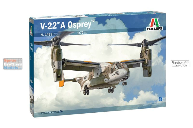 ITA1463 1:72 Italeri V-22A Osprey - Sprue Brothers Models LLC