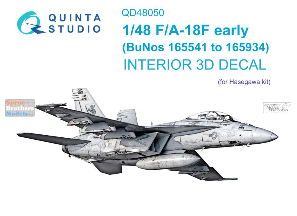 QTSQD48050 1:48 Quinta Studio Interior 3D Decal - F-18F Super