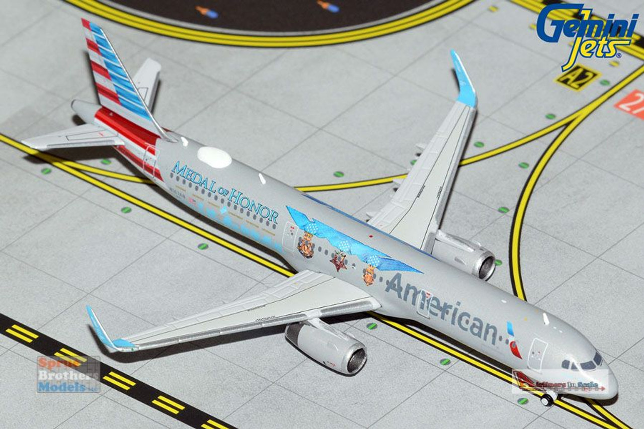 GEMGJ2139 1:400 Gemini Jets American Airlines Airbus A321S #N167AN 'Medal  of Honor' (pre-painted/pre-built)