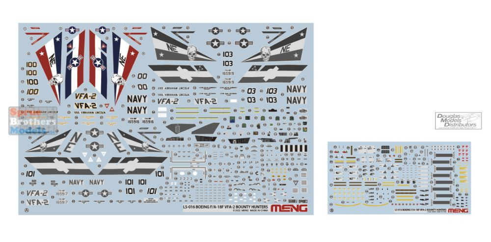MNGLS016 1:48 Meng F-18F Super Hornet VF-2 Bounty Hunters - Sprue