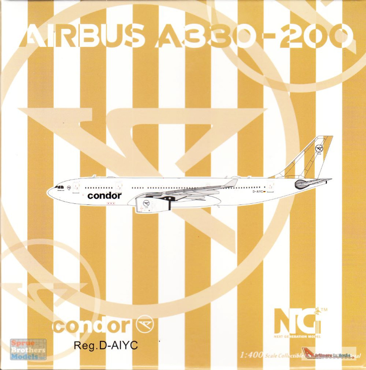 NGM61055 1:400 NG Model Condor Airbus A330-200 Reg #D-AIYC Beige 