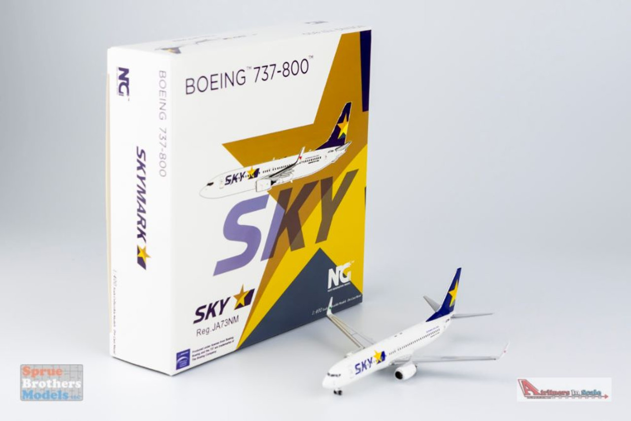 NGM58141 1:400 NG Model Skymark Airlines B737-800 Reg #JA73NM  (pre-painted/pre-built)