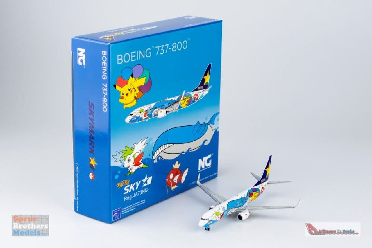 NGM58140 1:400 NG Model Skymark Airlines B737-800 Reg #JA73NG 'Pokemon'  (pre-painted/pre-built)